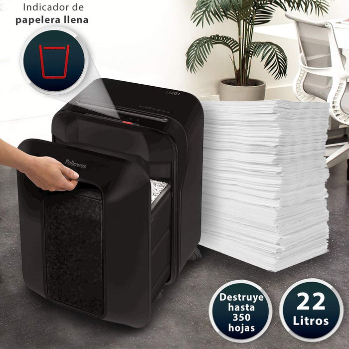 Fellowes Powershred LX 201 Negra Microcorte